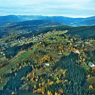 Czech,Republic-autumn,View,Of,Benecko,From,Airplane